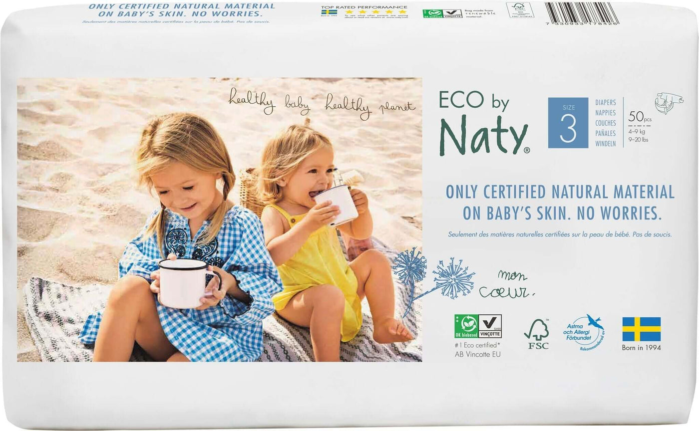 Naty Size 3 Nappies Eco Pack - 50 pack Multi Pack: 1 disposable nappies size 3 Earthlets