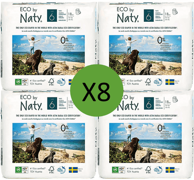 Naty Size 6 Pull Up Pants - 18 pack Multi Pack: 8 disposable nappies size 6 Earthlets